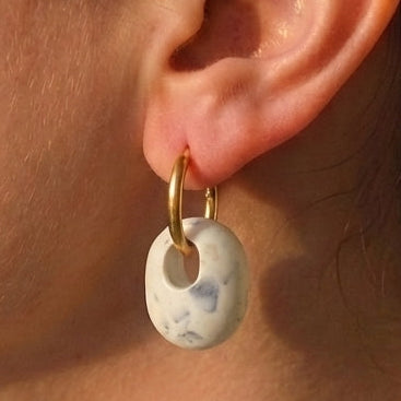 boucles d’oreilles ovale fait main