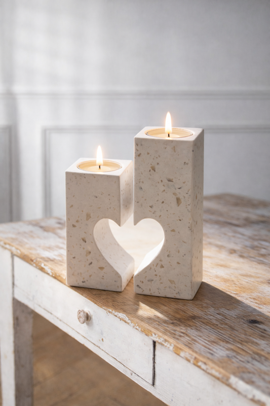 Bougeoir Cœur Duo