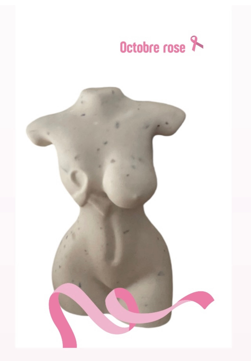 Buste “Octobre Rose” – décoration solidaire & poétique
