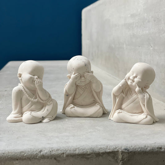 Moines Bouddhas décoratifs – Ne vois pas, n’entends pas, ne parle pas