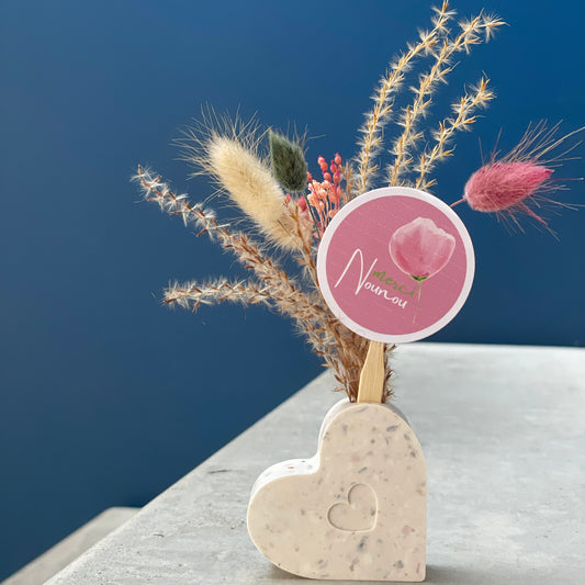 Soliflore coeur « Merci »