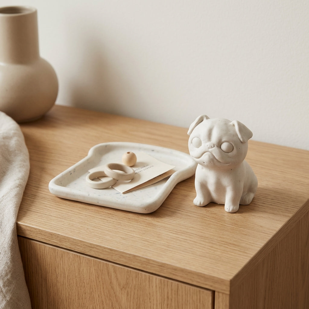 Le Carlin — Figure Chien Décorative Artisanale