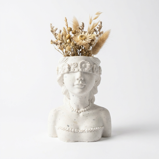 Femme fleur bandé - 10x8cm