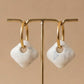 boucles d’oreilles rectangle coquillé artisanales