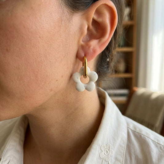 boucles d’oreilles fleur fait main