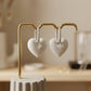 boucles d’oreilles cœur coquillé artisanales