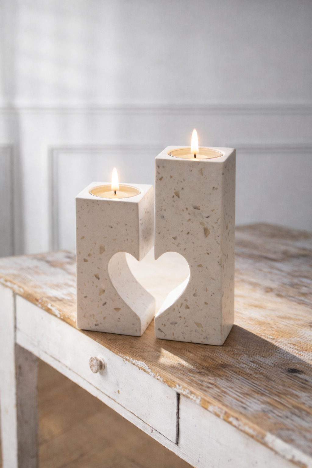 Bougeoir Cœur Duo