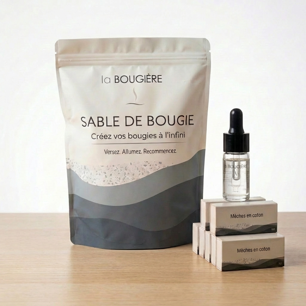 contenant bougie de sable artisanal
