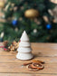 Bougie “Sapin de Noël” en terrazzo coquiller – réutilisable