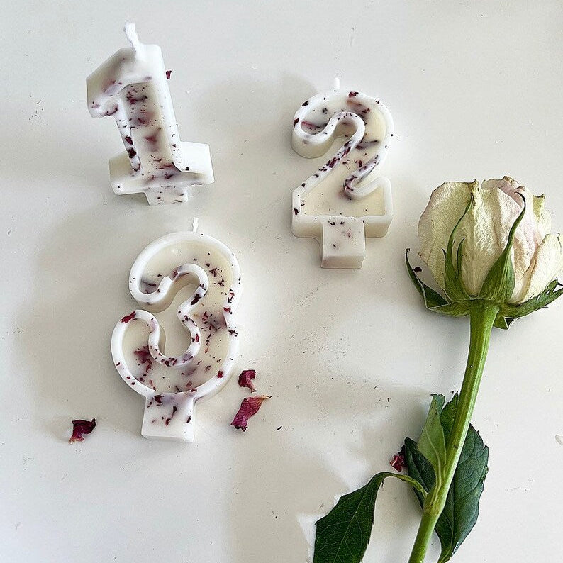 Bougie anniversaire chiffre artisanale
