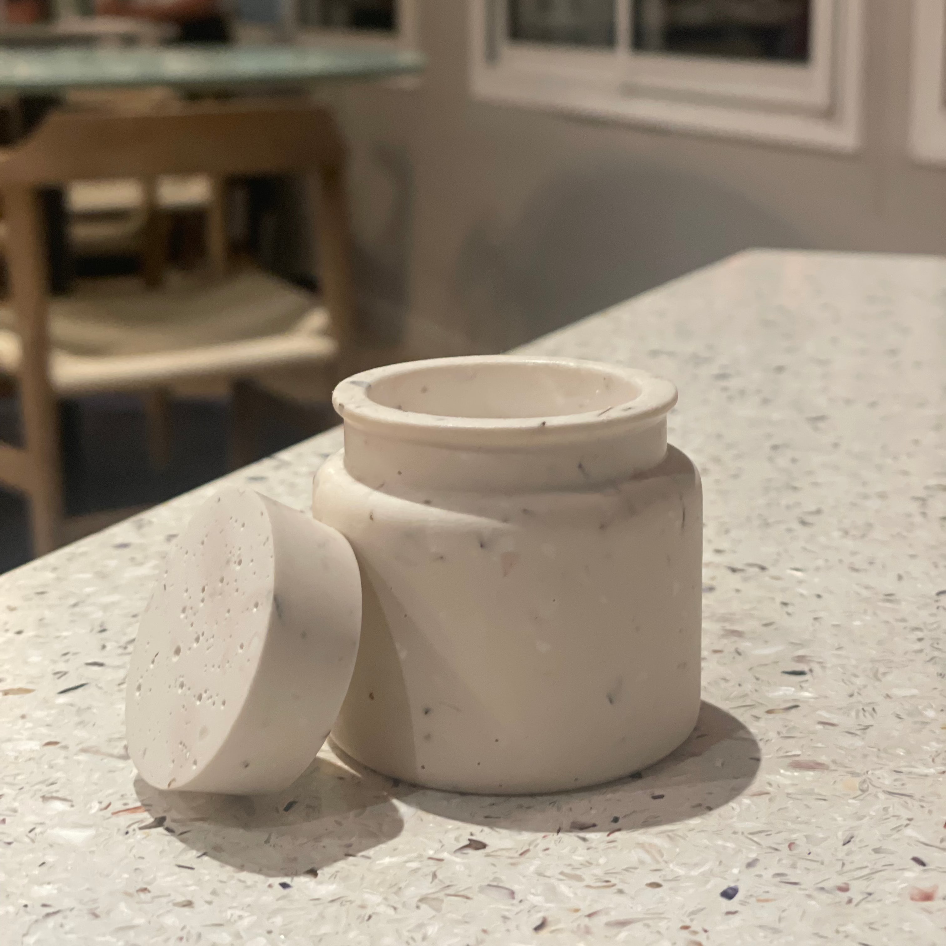 Pot à Gros Sel En Céramique Rétro CABOURG Avec Cuillère - Déco De Table