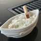 Le Bateau – Pot à sel ou vide-poche en minéral & coquillages