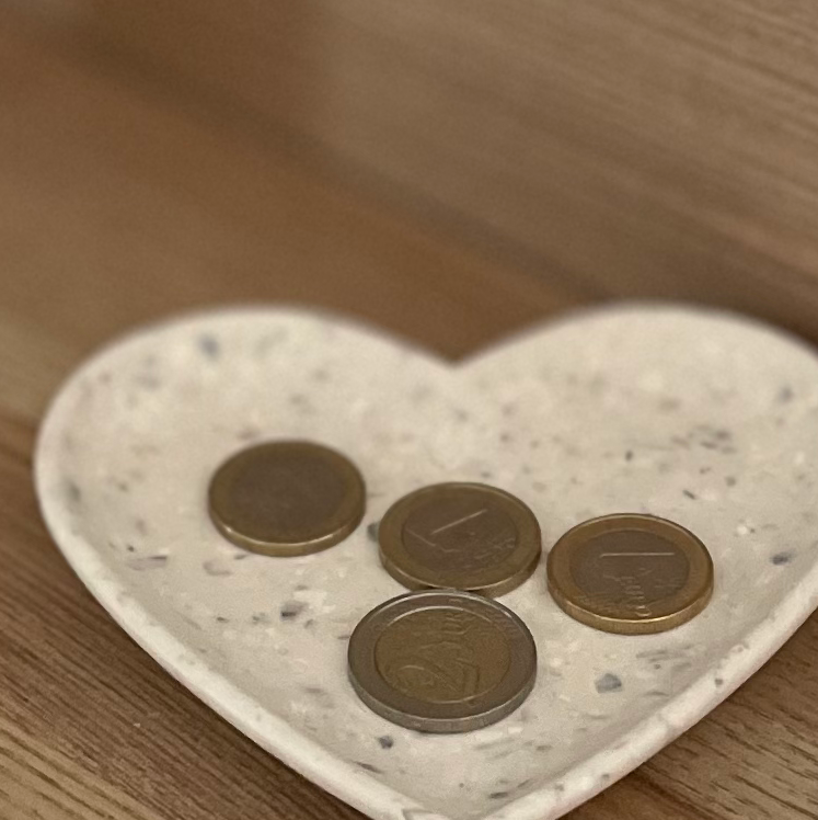 vide poche coeur fait main