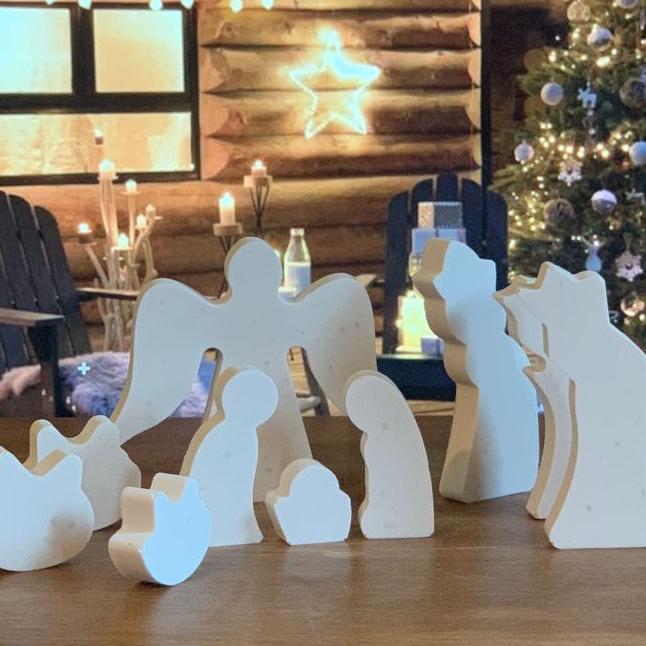 Crèche décorative artisanale