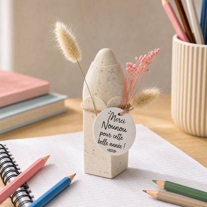 La Bougière - cadeau enseignant Crayon - étiquette Merci Nounou