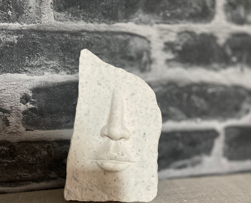 statue visage artisanal