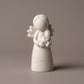 Mini statuette de fée artisanale à robe lisse, ailes et étoile