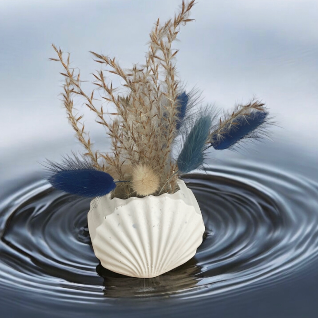 vases coquillages et fleurs sechees - une invitation à l’évasion fait main