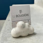 Support photo artisanal fleur nuage cœur